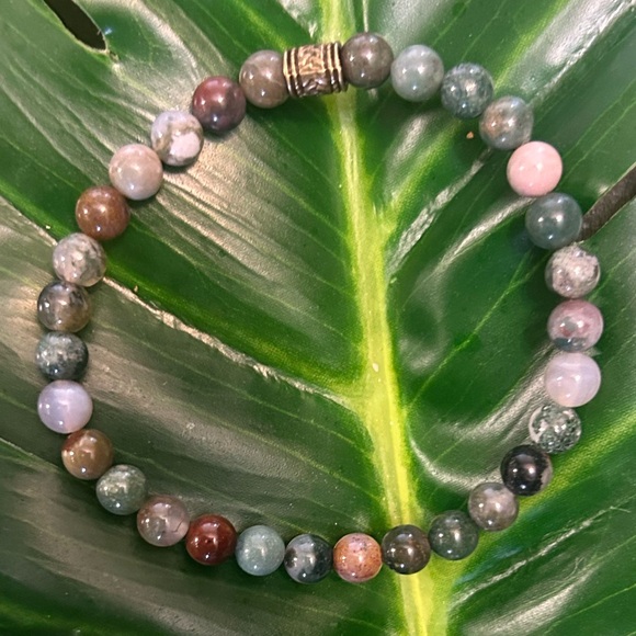 Hand Crafted Jewelry - indian agate handmade 6mm bracelet